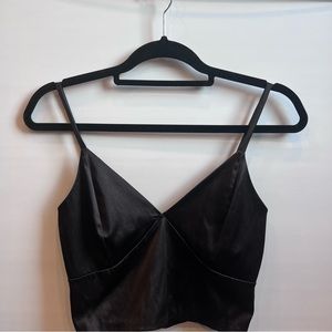 Windsor satin crop top